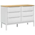 Commode FLORO blanc bois de pin massif