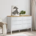 Commode FLORO blanc bois de pin massif