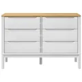 Commode FLORO blanc bois de pin massif