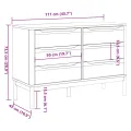 Commode FLORO blanc bois de pin massif