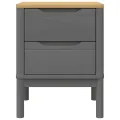 Table de chevet FLORO gris 45x39x57 cm bois de pin massif