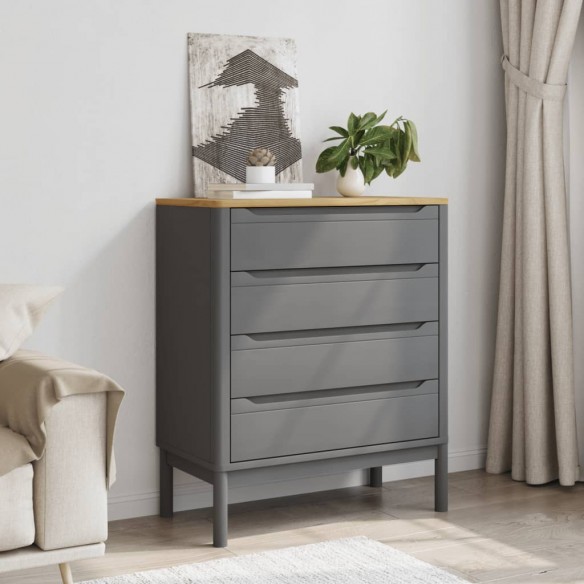 Commode FLORO gris bois de pin massif