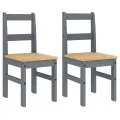 Chaises à manger lot de 2 Panama gris bois massif de pin