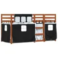 Lit superposé sans matelas 75x190 cm bois de pin massif