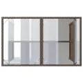 Table de jardin avec dessus en verre marron 110x68x70 cm rotin