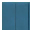 Lit avec matelas bleu 100x200 cm velours