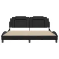 Cadre de lit sans matelas noir 180x200 cm similicuir