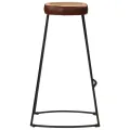 Ensemble de bar 3 pcs bois de manguier brut massif et métal