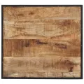 Ensemble de bar 3 pcs bois de manguier brut massif et métal