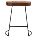 Tabourets de bar lot de 2 marron foncé 40x29,5x53 cm