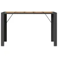 Table de bar de jardin et dessus en bois acacia résine tressée