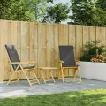 Table de jardin pliable 45x45x45 cm bambou