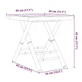 Table de jardin pliable 45x45x45 cm bambou