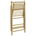 Chaises de bistro pliantes lot de 4 coussins gris foncé bambou