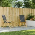 Table de jardin pliable Ø45x45 cm bambou