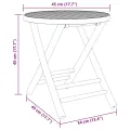 Table de jardin pliable Ø45x45 cm bambou