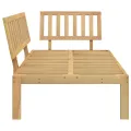 Canapé d'angle palette de jardin bois massif d'acacia