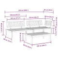 Salon palette de jardin 3 pcs bois d'acacia massif
