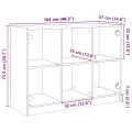 Buffet gris béton 102x37x75,5 cm bois d'ingénierie