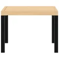 Table basse de jardin noir 55x55x39,5 cm acier enduit de poudre