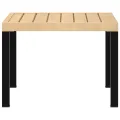Table basse de jardin noir 55x55x39,5 cm acier enduit de poudre