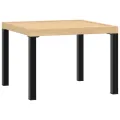 Table basse de jardin noir 55x55x39,5 cm acier enduit de poudre