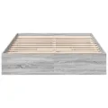 Cadre de lit avec tiroirs sans matelas sonoma gris 120x200 cm