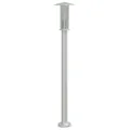 Lampadaires d'extérieur 3 pcs argenté 100 cm acier inoxydable