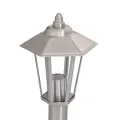 Lampadaires d'extérieur 3 pcs argenté 120 cm acier inoxydable