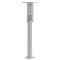 Lampadaires d'extérieur 3 pcs argenté 60 cm acier inoxydable