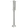Lampadaires d'extérieur 3 pcs argenté 60 cm acier inoxydable