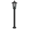 Lampadaires d'extérieur 3 pcs noir 80 cm acier inoxydable