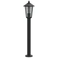 Lampadaires d'extérieur 3 pcs noir 80 cm acier inoxydable