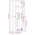 Buffet haut sonoma gris 60x35x180 cm bois d'ingénierie