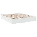 Cadre de lit avec tiroirs sans matelas blanc 200x200 cm
