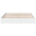 Cadre de lit avec tiroirs sans matelas blanc 200x200 cm