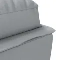Chaise longue avec coussins gris clair tissu