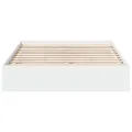 Cadre de lit avec tiroirs sans matelas blanc 140x200 cm
