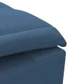Chaise longue de massage avec traversin bleu tissu