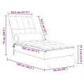 Chaise longue de massage avec traversin bleu tissu