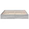 Cadre de lit avec tiroirs sans matelas sonoma gris 180x200 cm
