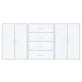 Buffets 3 pcs blanc 60x31x84 cm bois d'ingénierie