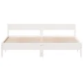 Cadre de lit sans matelas blanc 180x200 cm bois massif de pin