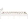 Cadre de lit sans matelas blanc 180x200 cm bois massif de pin