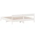 Cadre de lit sans matelas blanc 180x200 cm bois massif de pin