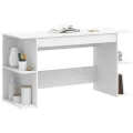 Bureau blanc 140x50x75 cm bois d'ingénierie