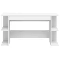 Bureau blanc 140x50x75 cm bois d'ingénierie