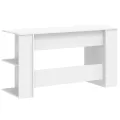Bureau blanc 140x50x75 cm bois d'ingénierie