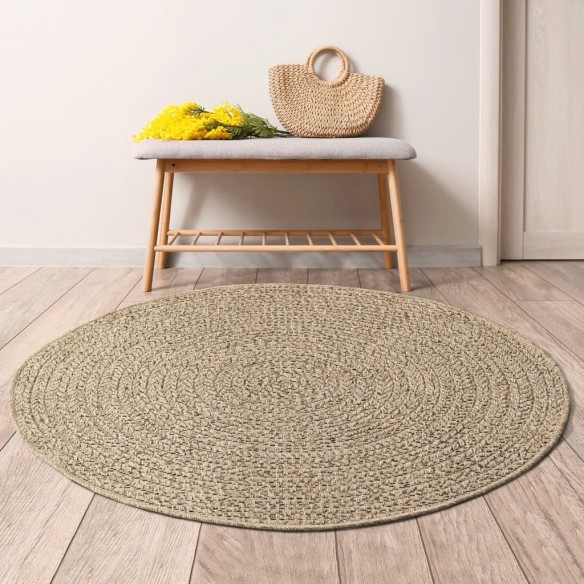 Tapis ZIZUR Ø 200 cm aspect de jute intérieur et extérieur