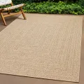 Tapis ZIZUR 80x200 cm aspect de jute intérieur et extérieur